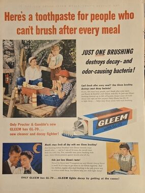 Lee Gleem Toothpaste Tube — Blue, White, Red